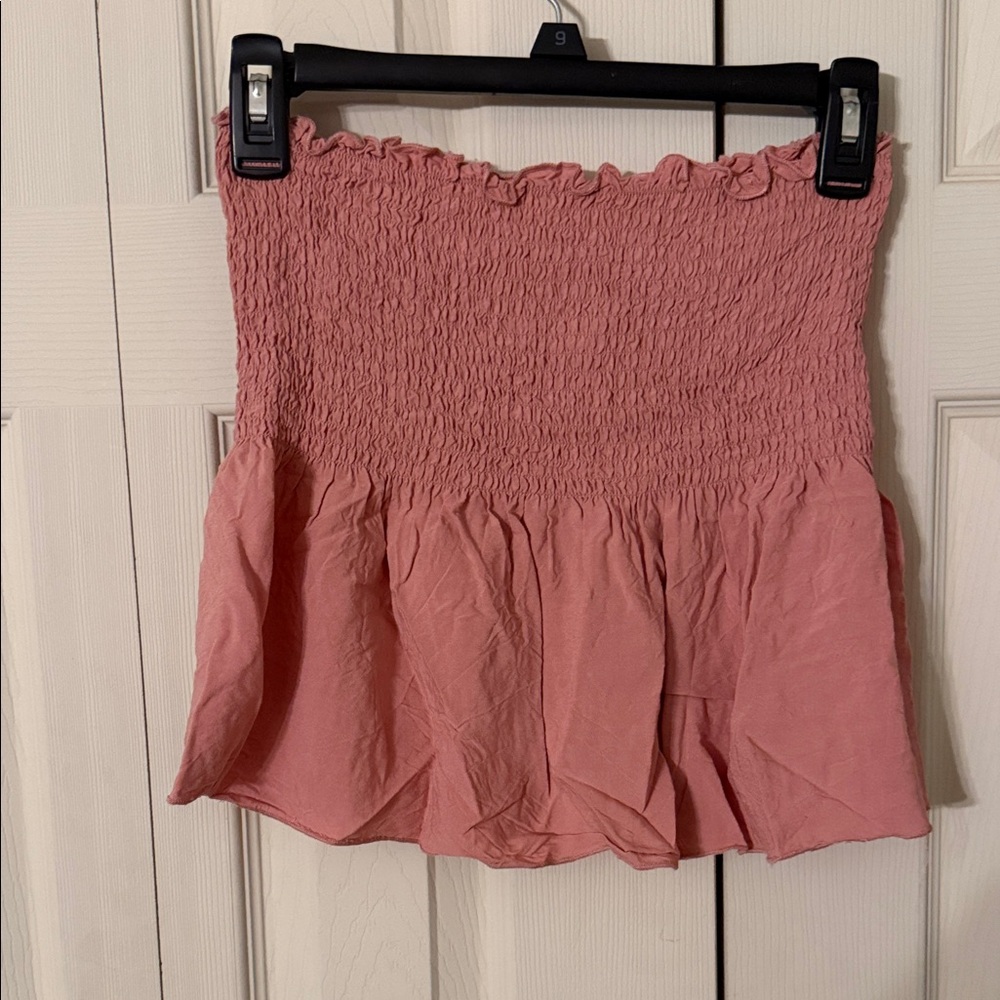 Active USA Dusty Pink Smocked Top